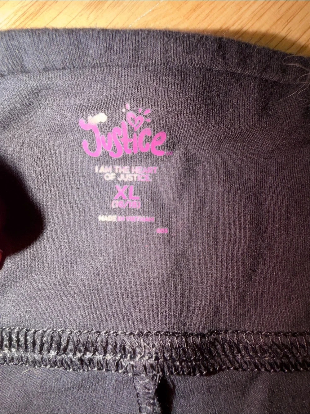 Justice Girls XL Black Leggings Justice Est 04 Peace Love Graphic Pull On Pants